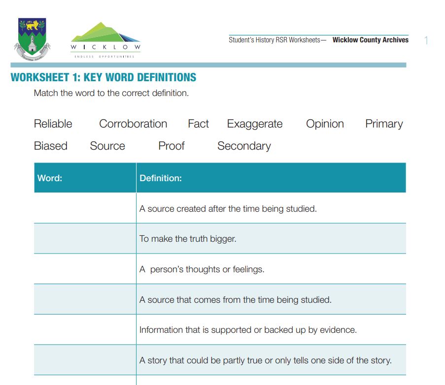 RSR Worksheets